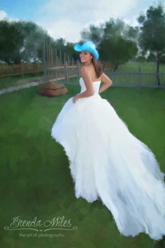 Painted Bridal Portrait